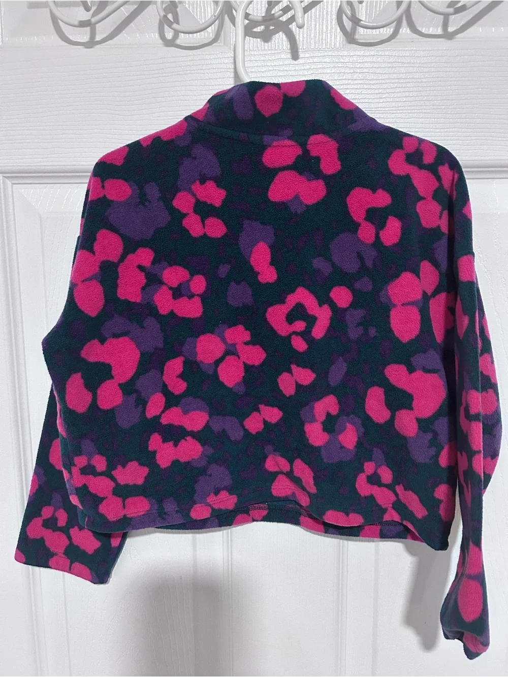 Athletic Girls' Fleece Pullover Jacket in Pink & Purple. Size XS (4-5)